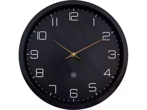 [90337047 1647007] NeXtime Wanduhr Eco Ø 30 cm, Schwarz