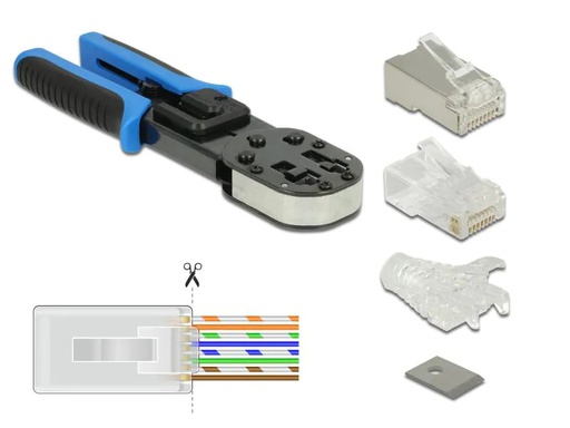 [90053851 1050924] Delock Werkzeugset RJ45 Crimp&amp;Cut  Werkzeugset