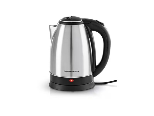 [90337195 1681037] GOURMETmaxx Wasserkocher 1.8 l, Schwarz/Silber