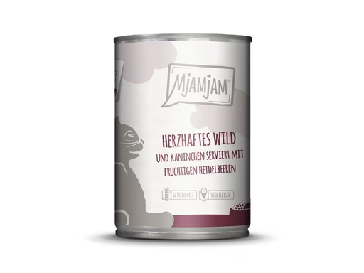 [90337231 1661761] Mjamjam Nassfutter Dose Wild &amp; Kaninchen, 400 g