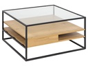 AC Design Couchtisch Randolf 90 cm x 40 cm, Nature/Schwarz