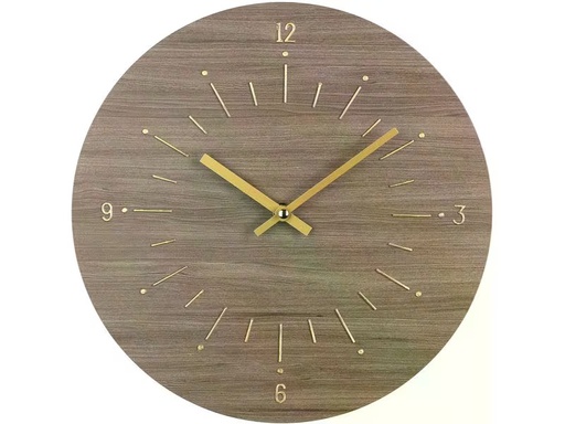 [90337408 1675326] EGLO Leuchten Wanduhr Takahagi Braun/Gold