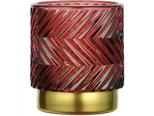 [90337442 1675272] EGLO Leuchten Windlicht Bezamby Dunkelrot/Gold