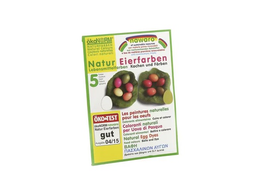 [90337635 1650928] Basteln Eierfarben Natur 20 Stück, Blau/Grün/Orange/Pink/Rot