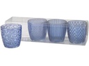Boltze Windlicht Marilu 4 Stück, 7.5 cm, Blau