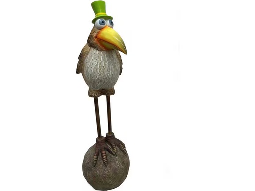[90337962 1591353] Dameco Dekofigur Vogel auf Stein 12 x 15 x 40 cm