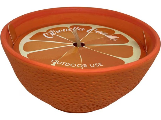 [90338001 1591381] Dameco Gartenkerze Orange D: 12.5 cm H: 6 cm