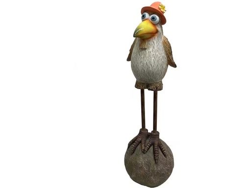 [90338034 1591354] Dameco Dekofigur Vogel auf Stein 12 x 15 x 40 cm