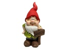 Dameco Dekofigur Gartenzwerg mit Schild, 18 x 23 x 41 cm