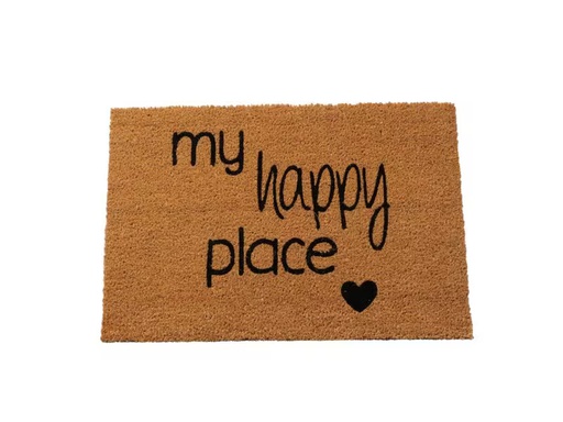 [90338090 1677297] Boltze Fussmatte Happy Place 40 cm x 60 cm