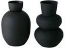 Boltze Vase Maynar 2 Stück, 17 cm, Schwarz