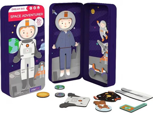[90338119 1685552] mierEdu Kinderspiel Reise-Magnetspielbox – Astronaut