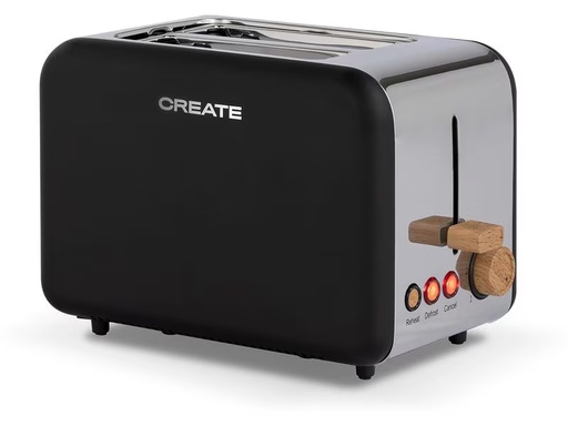 [90338192 1674772] Create Toaster Retro Schwarz