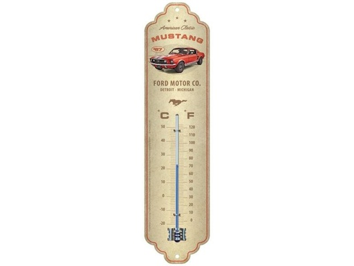 [90338341 1685893] Nostalgic Art Thermometer Ford Mustang 6.5 x 28 cm