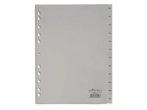 [90005376 204078] DURABLE Register A4 Hoch, 12-teilig, Dez.-Jan.