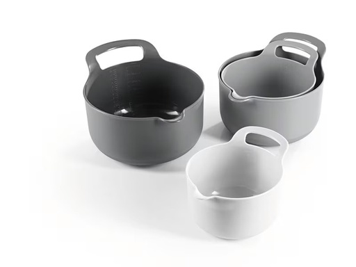 [90338501 1685622] GOURMETmaxx Schüssel 4-teilig, , 1 Stück, Grau/Schwarz/Weiss