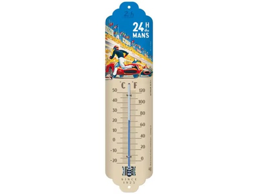 [90338526 1685891] Nostalgic Art Thermometer 24 h Le Mans 6.5 x 28 cm