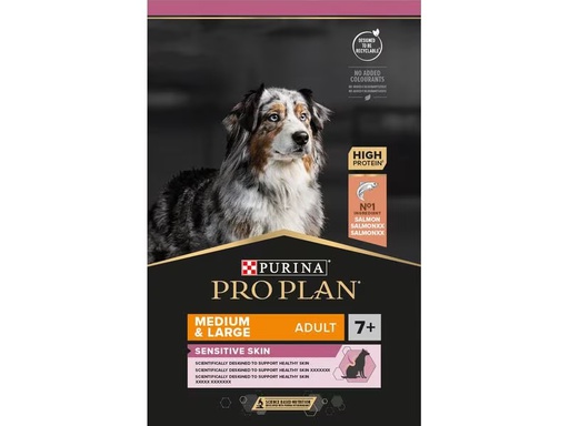 [90338689 1279470] Purina Pro Plan Trockenfutter M/L Adult 7+ Sensitive Skin Lachs, 3 kg