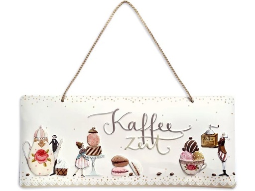 [90338869 1680261] Grätz Schild Kaffeezeit 35 x 15 cm
