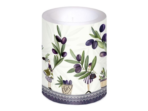 [90339077 1680249] Grätz Kerze Oliven 12 cm x 10 cm