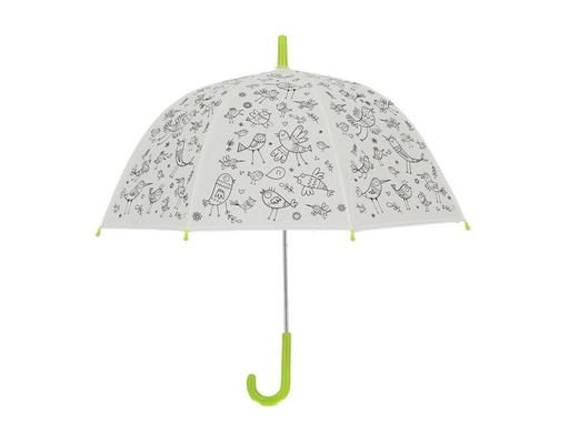 [90339082 1660196] Esschert Design Bastelset Schirm Vögel zum Bemalen Grün/Weiss