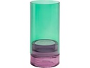 Remember Windlicht Lys acqua 19.3 cm, Glas, Grün/Violett