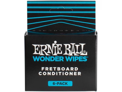 [90339278 586922] Ernie Ball Fretboard Conditioner 4276 Wonder Wipes – 6er Pack