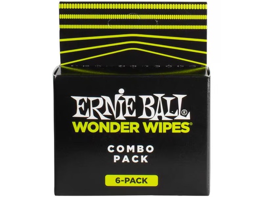 [90339386 1403888] Ernie Ball Poliertuch 4279 Wonder Wipes Multi-Pack – 6 Stück