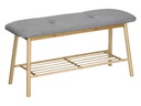 Zeller Present Bank mit Ablage 89.5 x 30 x 44 cm, Grau/Nature