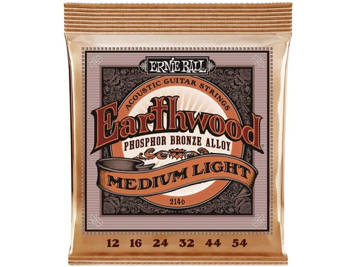 [90339503 1380355] Ernie Ball Gitarrensaiten 2146 Earthwood PB – Medium Light 12-54