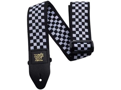 [90339583 1308560] Ernie Ball Gitarrengurt Jacquard Black and White Checkered