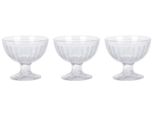 [90339602 1681325] FURBER Dessert-Schale 3 Stück, Transparent