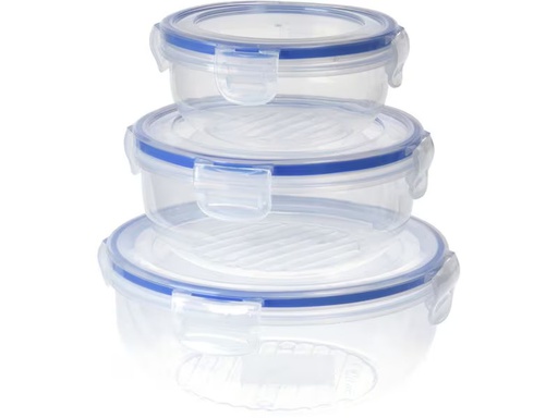 [90339738 1681339] FURBER Vorratsbehälter 3-teilig rund, Transparent