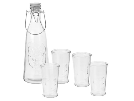 [90339751 1681332] FURBER Karaffe mit 4 Trinkgläsern