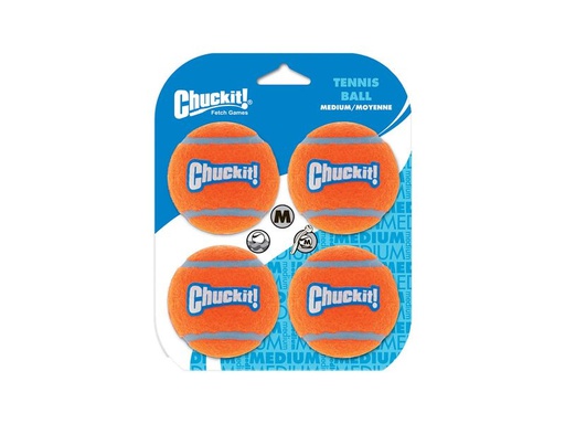 [90339808 1685394] Chuckit! Hunde-Spielzeug Tennisball M, Ø 6.5 cm, 4 Stück