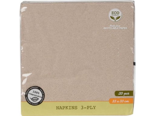 [90339822 1681374] FURBER Papierservietten 33 x 33 cm, 20 Stück