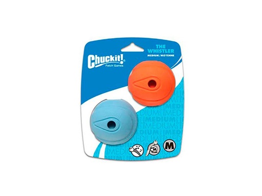 [90339828 1685409] Chuckit! Hunde-Spielzeug Whistler Ball M, Ø 6.5 cm, 2 Stück