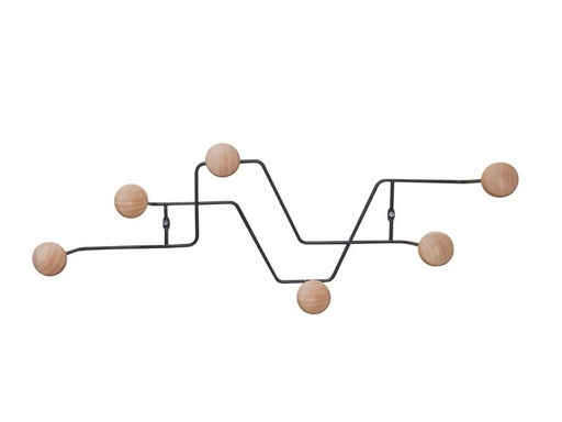 [90340002 1683830] present time Garderobenleiste Zig Zag 6 Haken, Nature
