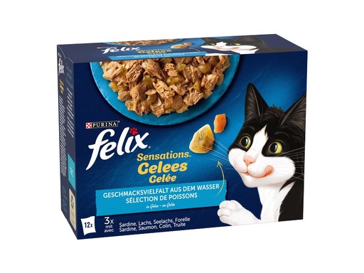 [90340109 1679986] Felix Nassfutter Sensations Fisch, 12 x 85 g