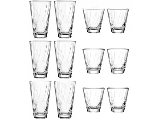 [90340113 1677095] Leonardo Trinkglas Twist 515 ml, 1 Stück, Transparent