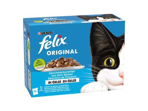 [90340114 1679980] Felix Nassfutter Fisch in Gelée, 12 x 85 g