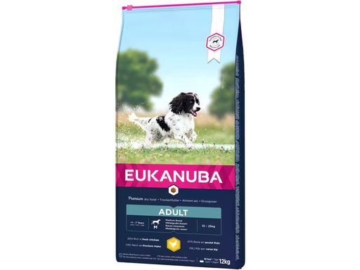 [90340127 1651820] Eukanuba Trockenfutter Adult Huhn Medium, 12 kg