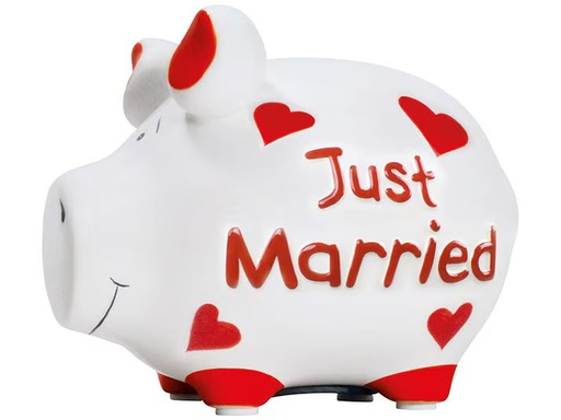 [90340252 1680339] G. Wurm Spardose Just Married 12.5 x 9 x 9 cm