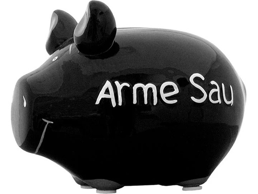 [90340253 1680350] G. Wurm Spardose Arme Sau 12.5 x 9 x 9 cm