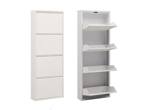 [90340274 1683274] Woody Fashion Schuhschrank  50 x 137 x 15 cm, Weiss