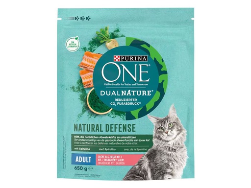 [90340314 1679968] Purina ONE Trockenfutter Dual Nature Adult Lachs &amp; Spirulina, 650 g