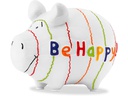 G. Wurm Spardose Be Happy 12.5 x 9 x 9 cm