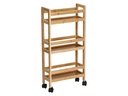 Zeller Present Bartrolley mit 3 Ablagen 36 x 15 x 74 cm, Nature