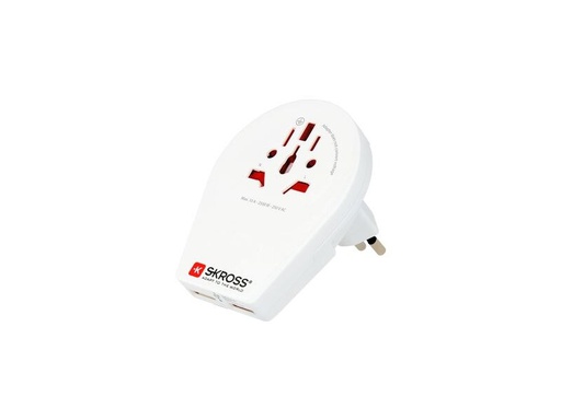 [90340428 1678060] SKROSS Reiseadapter Country World / CH-IT-BRA, USB