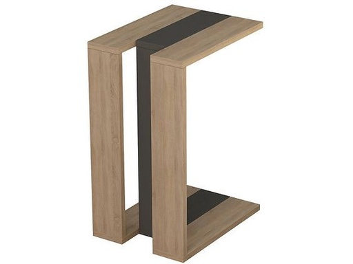 [90340436 1683257] Woody Fashion Beistelltisch Muju 30 x 57 x 40cm, Anthrazit/Nature